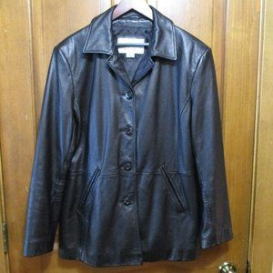 Wilsons Leather black leather jacket women's Large